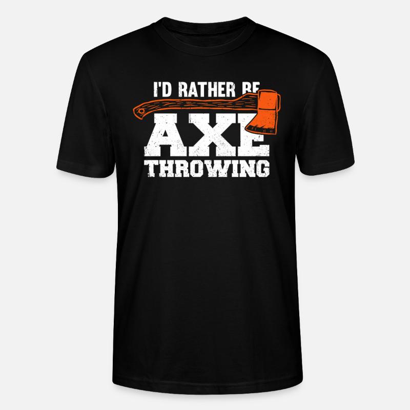 I'd Rather Be Axe Throwing - Stanley/Stella Unisex Bio-T-Shirt CRAFTER - Schwarz