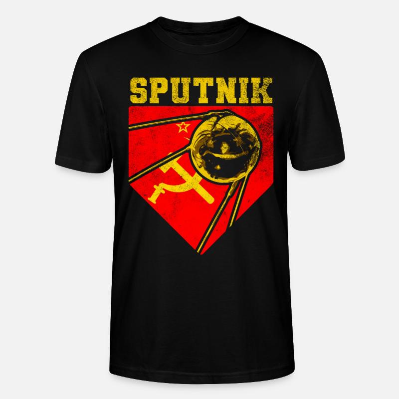 Sputnik 1 Satellit - Stanley/Stella Unisex Bio-T-Shirt CRAFTER - Schwarz