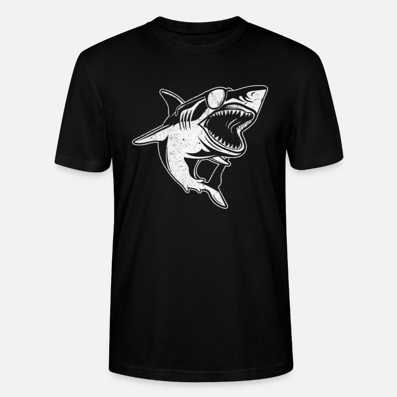 Requin Grand requin blanc - T-shirt bio CRAFTER Stanley Stella Unisexe - noir