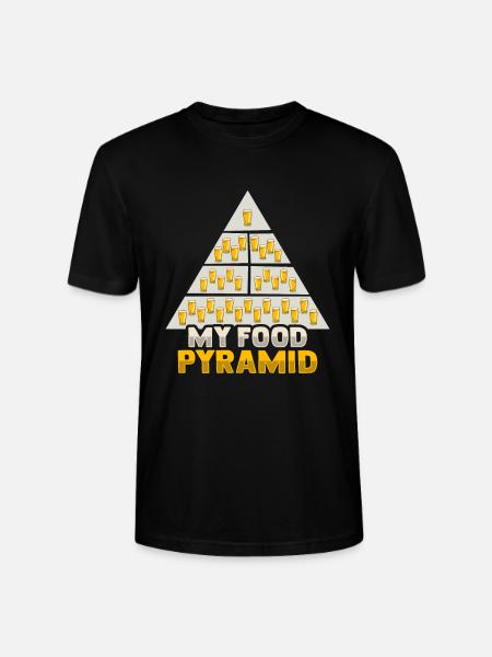 Lebensmittelpyramide für einen Biertrinker - Stanley/Stella Unisex Bio-T-Shirt CRAFTER - Schwarz