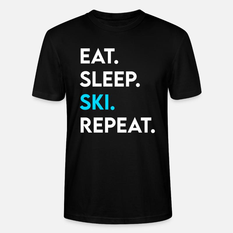 manger dormir ski répéter - T-shirt bio CRAFTER Stanley Stella Unisexe - noir