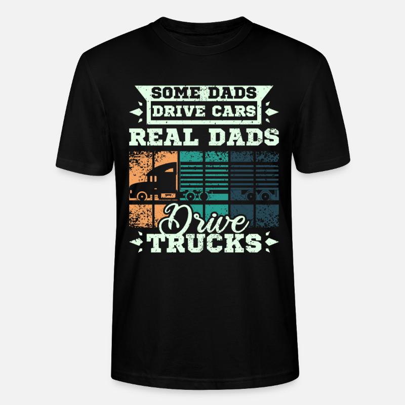 Dads drive trucks - Stanley/Stella Unisex Bio-T-Shirt CRAFTER - Schwarz
