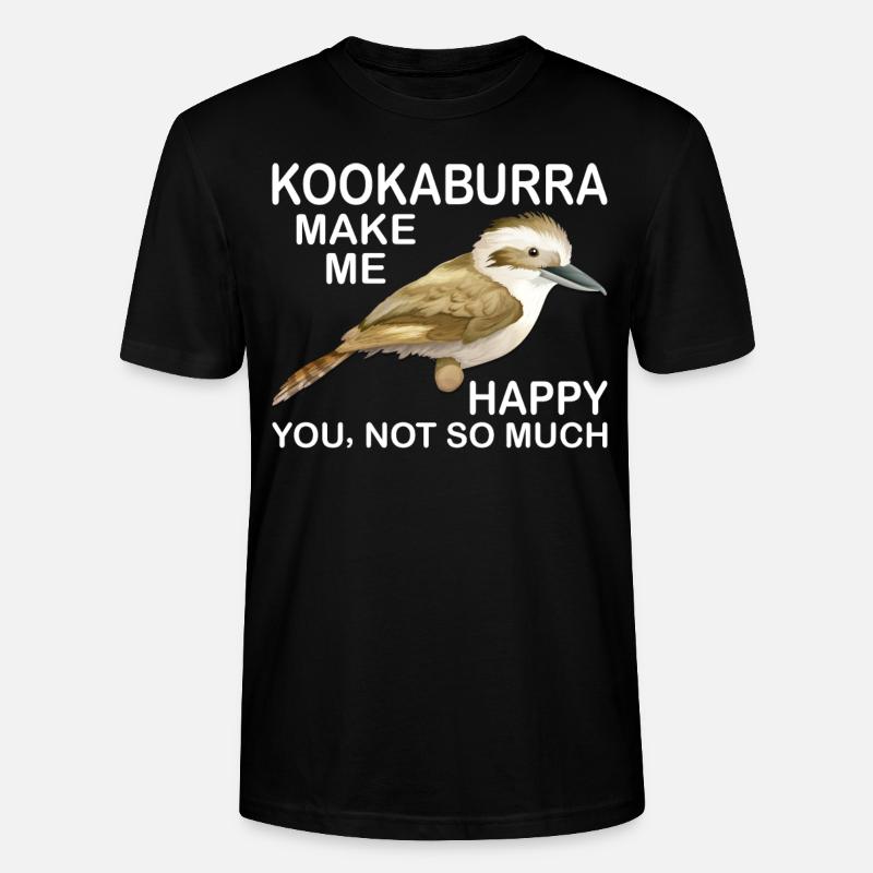 Jägerlieste Kookaburra Kingfisher Bird - T-shirt bio CRAFTER Stanley Stella Unisexe - noir