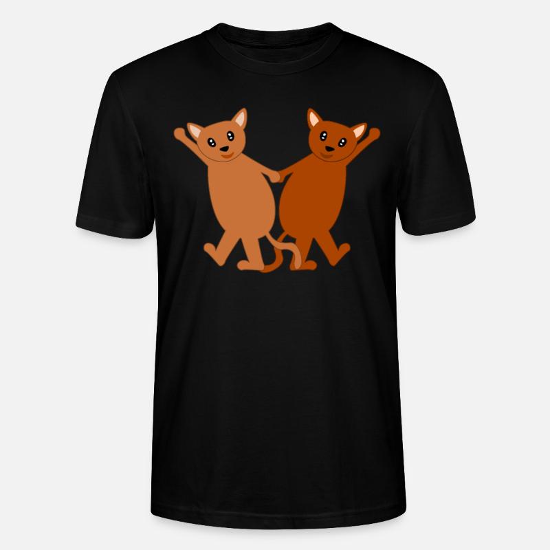 Boogie Woogie Katzen Boogie-Woogie Swing - Stanley/Stella Unisex Bio-T-Shirt CRAFTER - Schwarz