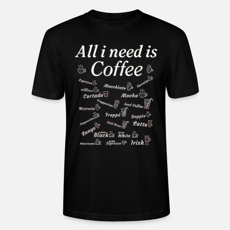 Kaffee Sammlung Kaffeetrinker Kaffeeliebhaber - Stanley/Stella Unisex Bio-T-Shirt CRAFTER - Schwarz