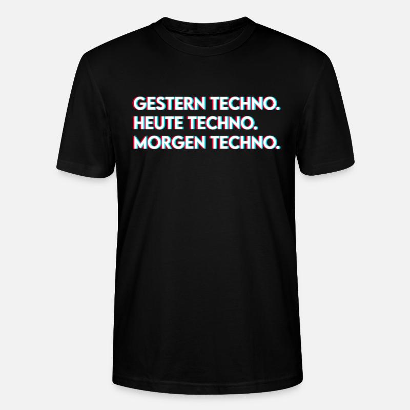 Techno Spruch - Stanley/Stella Unisex Bio-T-Shirt CRAFTER - Schwarz
