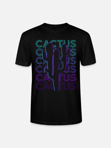 Cactus Cactus Retro Gift - Stanley/Stella CRAFTER Unisex Organic T-Shirt - black