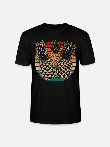 Summer Fruit Tropical Fruit Pineapple - Stanley/Stella CRAFTER Unisex Organic T-Shirt - black