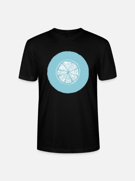 Orange lemon - Stanley/Stella CRAFTER Unisex Organic T-Shirt - black