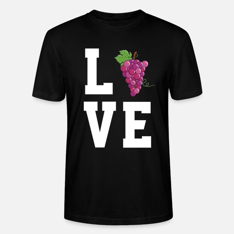 Liebe Rote Trauben - Stanley/Stella Unisex Bio-T-Shirt CRAFTER - Schwarz