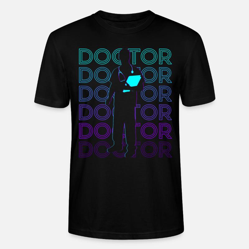 Doktor Retro Geschenk - Stanley/Stella Unisex Bio-T-Shirt CRAFTER - Schwarz