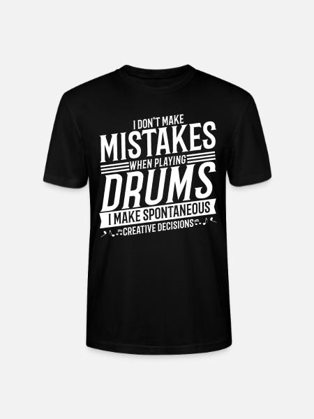 Drummers Musical Instrument Music Percussion - Stanley/Stella CRAFTER Unisex Organic T-Shirt - black