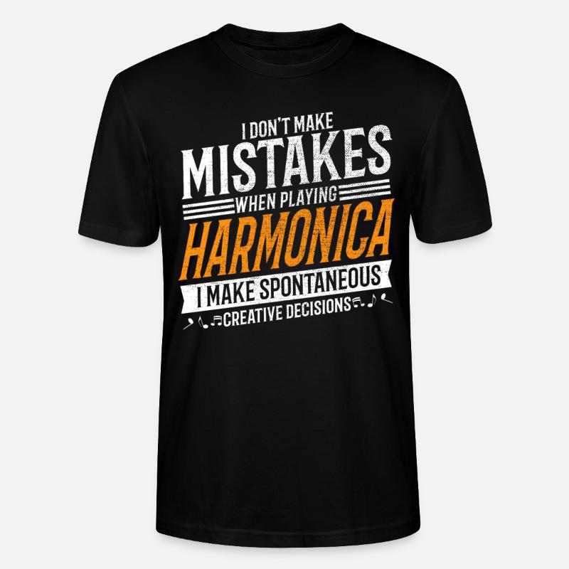 Harmonica Creative Harmonica Player - Stanley/Stella CRAFTER Unisex Organic T-Shirt - black
