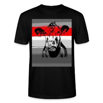 2reborn Cow Kuh Tier Animal Cowanimal - Stanley/Stella Unisex Bio-T-Shirt CRAFTER - Schwarz - Vorne - Alina (178cm) & Michal (187cm)