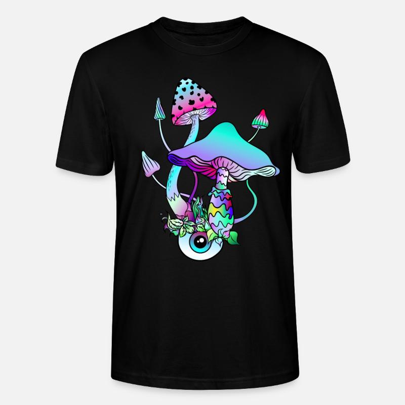 Magic Mushrooms Psychedelic Art - Stanley/Stella Unisex Bio-T-Shirt CRAFTER - Schwarz