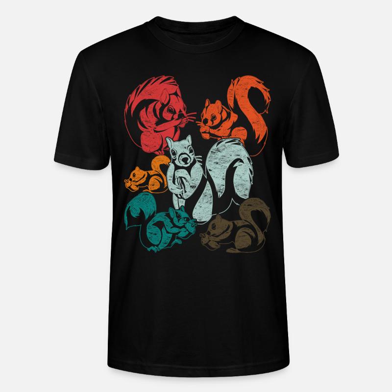 Eichhörnchen - Stanley/Stella Unisex Bio-T-Shirt CRAFTER - Schwarz