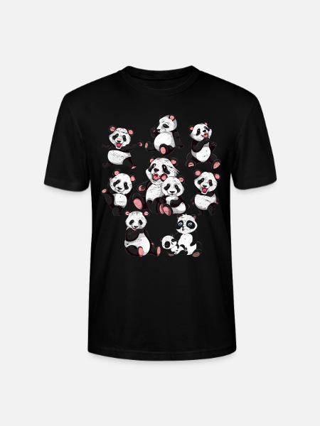 Panda - Stanley/Stella Unisex Bio-T-Shirt CRAFTER - Schwarz