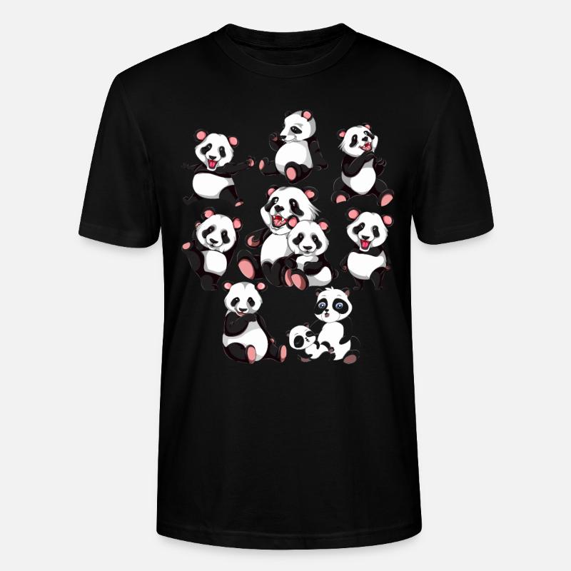 Pandabär - Stanley/Stella Unisex Bio-T-Shirt CRAFTER - Schwarz