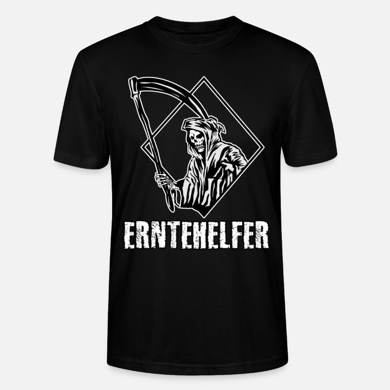 Sensenmann Erntehelfer Grim Reaper - Stanley/Stella Unisex Bio-T-Shirt CRAFTER - Schwarz