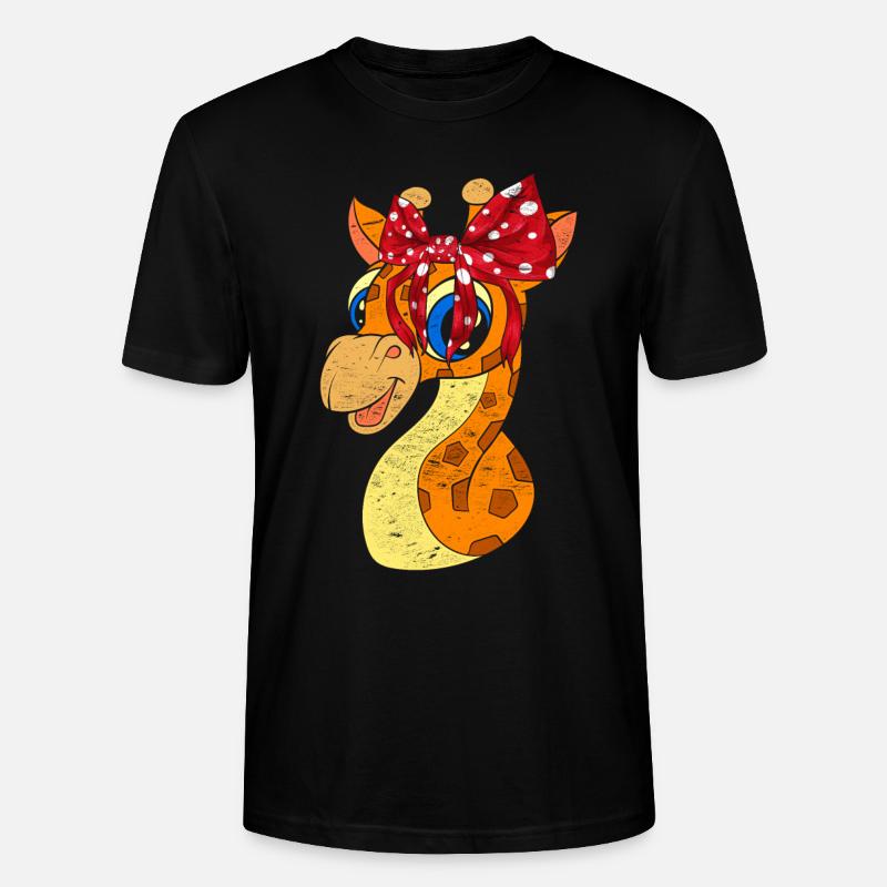 Giraffe - Stanley/Stella Unisex Bio-T-Shirt CRAFTER - Schwarz