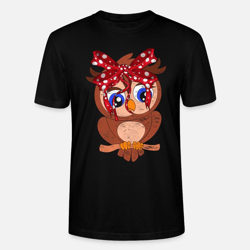 Eule - Stanley/Stella Unisex Bio-T-Shirt CRAFTER - Schwarz