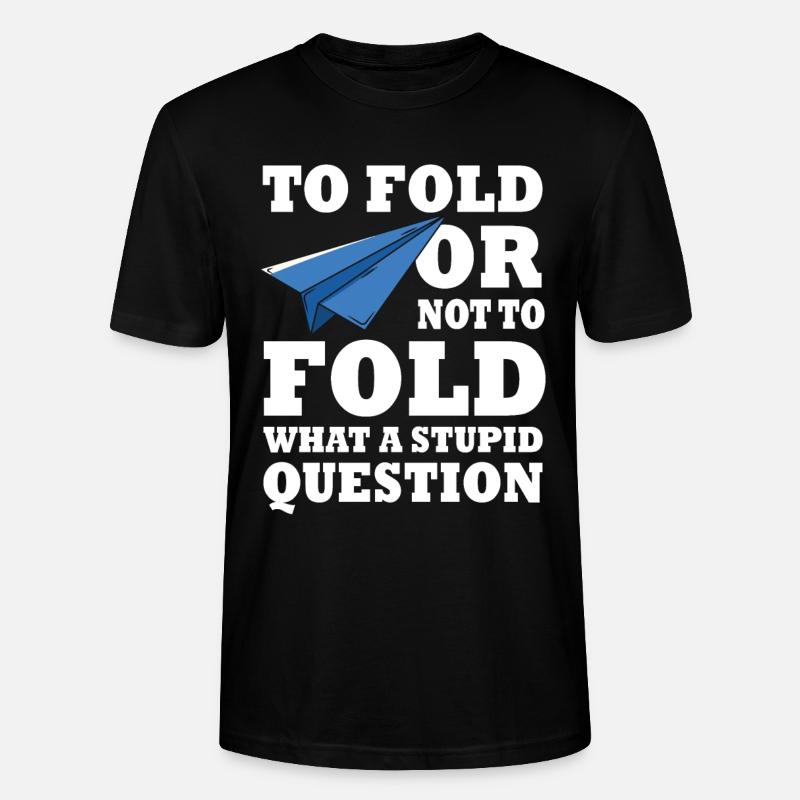 Papierflieger Geschenk - Stanley/Stella Unisex Bio-T-Shirt CRAFTER - Schwarz
