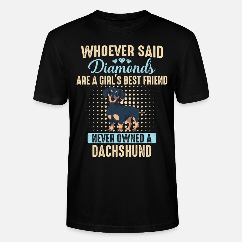 Dackel Hund - Stanley/Stella Unisex Bio-T-Shirt CRAFTER - Schwarz