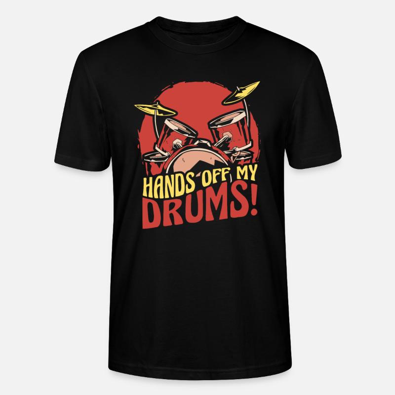 Drums Drummer Drum Drummer - Stanley/Stella CRAFTER Unisex Organic T-Shirt - black
