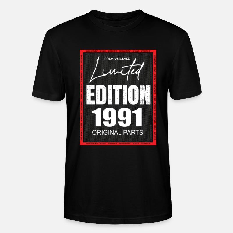 Édition limitée 1991 - T-shirt bio CRAFTER Stanley Stella Unisexe - noir