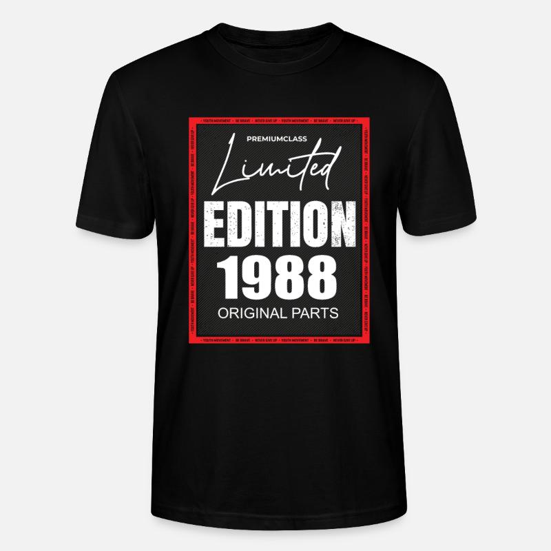 Édition limitée 1988 - T-shirt bio CRAFTER Stanley Stella Unisexe - noir