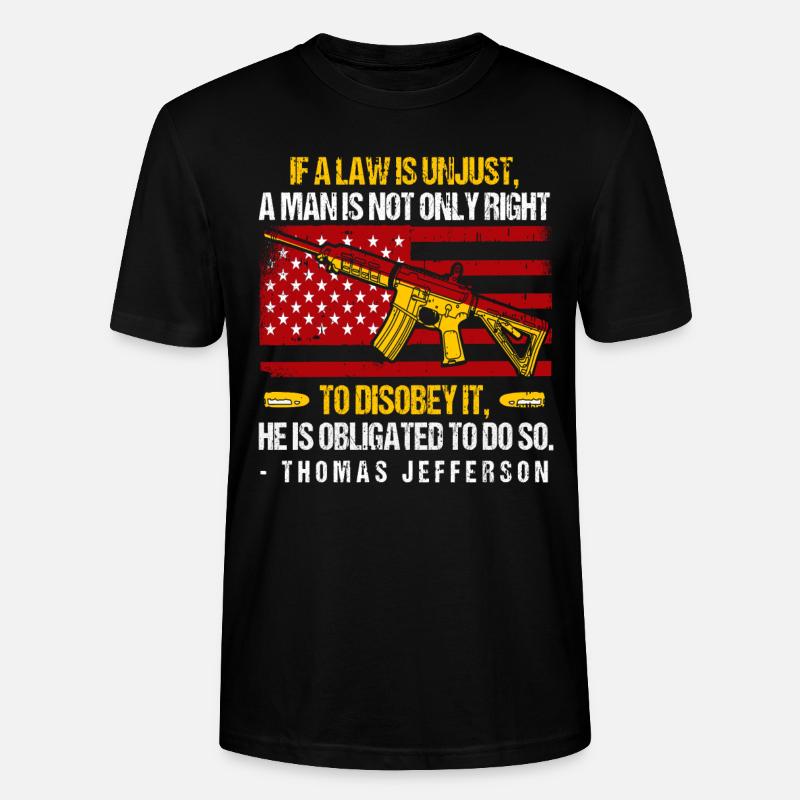 Thomas Jefferson - Stanley/Stella Unisex Bio-T-Shirt CRAFTER - Schwarz