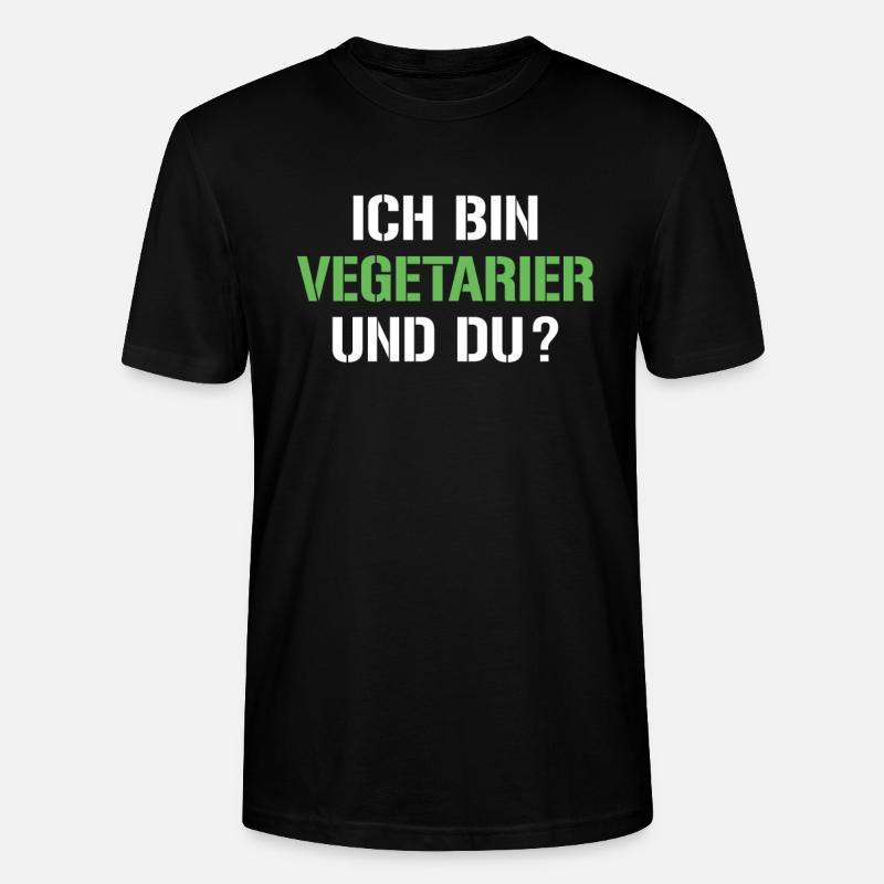 Vegetarier Spruch - Stanley/Stella Unisex Bio-T-Shirt CRAFTER - Schwarz