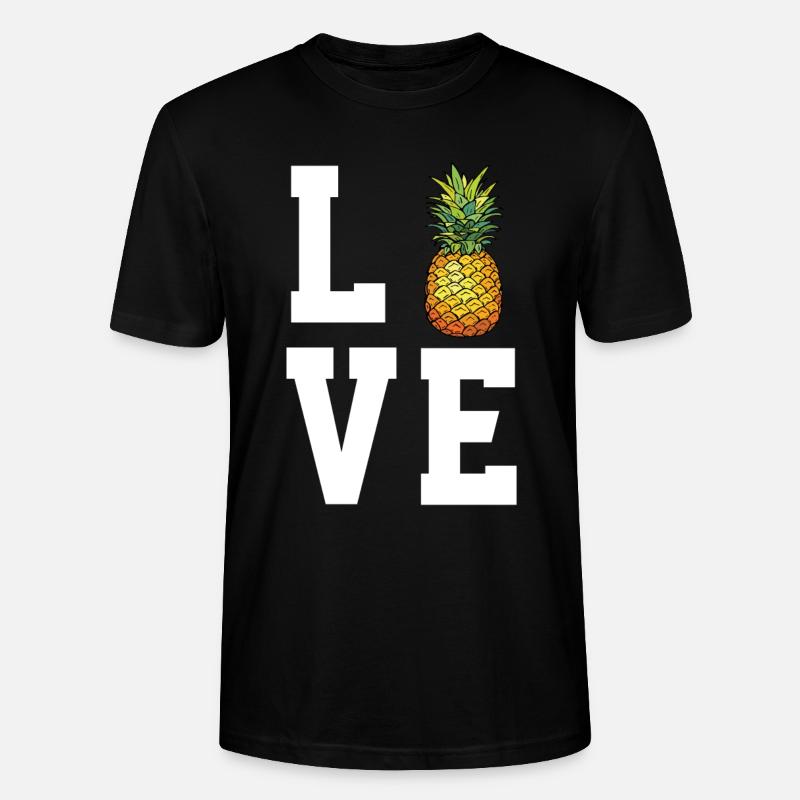 Liebe Ananas - Stanley/Stella Unisex Bio-T-Shirt CRAFTER - Schwarz