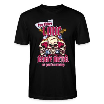 Heavy Metal Music - Stanley/Stella Unisex Bio-T-Shirt CRAFTER - Schwarz - Vorne - Alina (178cm) & Michal (187cm)