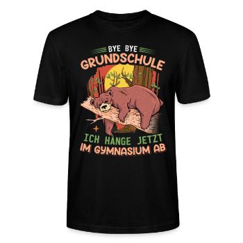 Grundschul Abschluss Grundschule Absolvent - Stanley/Stella Unisex Bio-T-Shirt CRAFTER - Schwarz - Vorne - Alina (178cm) & Michal (187cm)