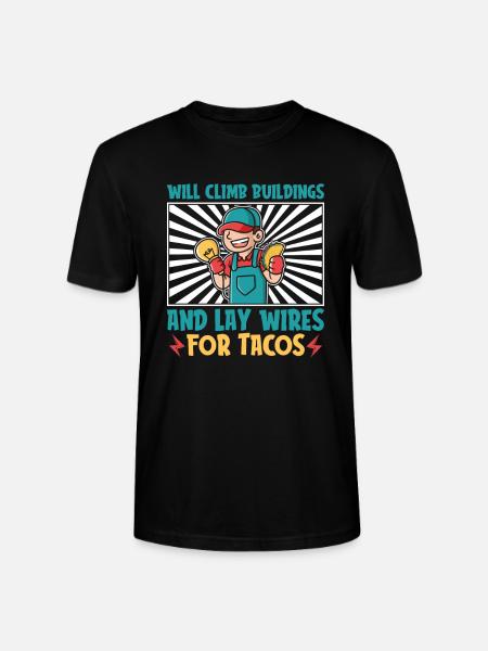 Electrician Electrical Engineer Electronics Technician - Stanley/Stella CRAFTER Unisex Organic T-Shirt - black