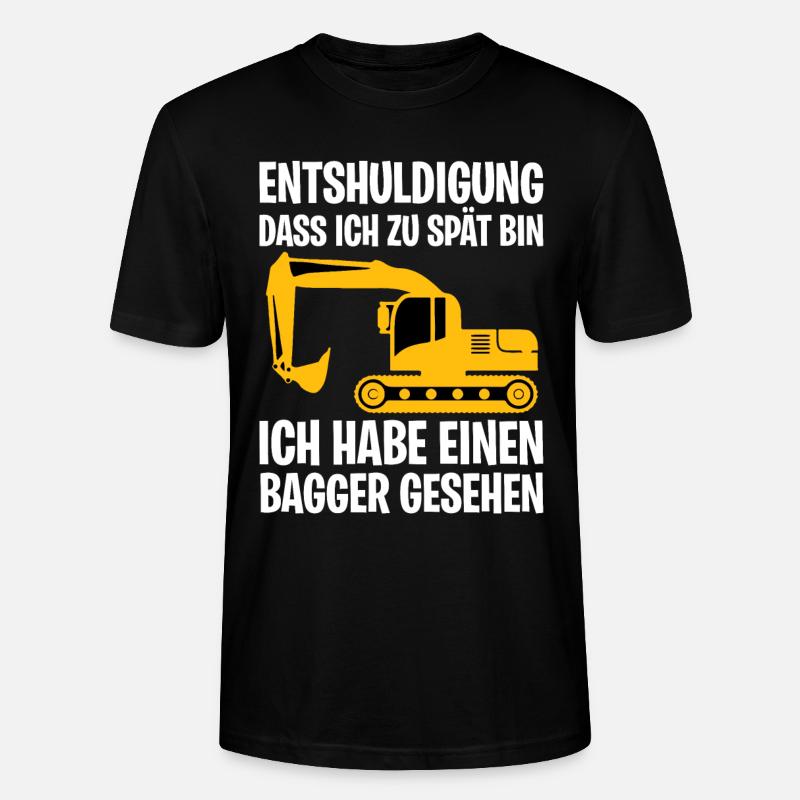 Bagger Excavator - Stanley/Stella Unisex Bio-T-Shirt CRAFTER - Schwarz