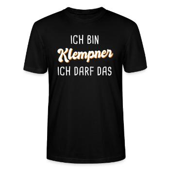 Klempner - Stanley/Stella Unisex Bio-T-Shirt CRAFTER - Schwarz - Vorne - Alina (178cm) & Michal (187cm)