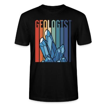 Geologist Geology Teacher Geology Geology Student - Stanley/Stella CRAFTER Unisex Organic T-Shirt - black - Front - Alina (178cm) & Michal (187cm)