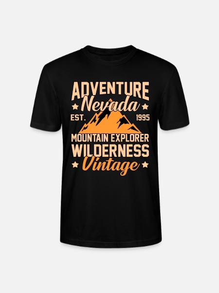 Adventure Nevada Gift - Stanley/Stella CRAFTER Unisex Organic T-Shirt - black