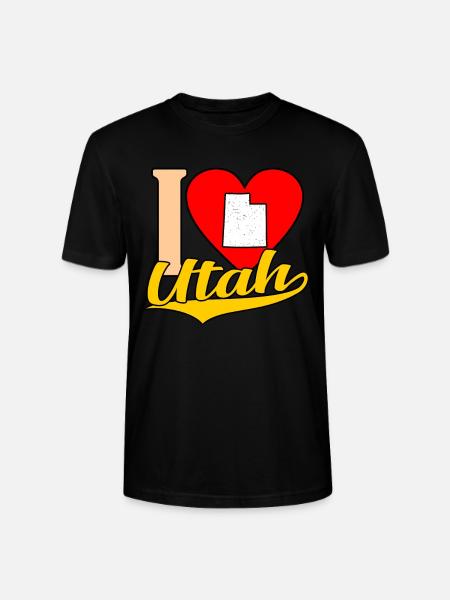 Ich Liebe Utah-geschenk - Stanley/Stella Unisex Bio-T-Shirt CRAFTER - Schwarz