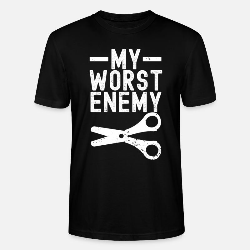 Linkshänder - Stanley/Stella Unisex Bio-T-Shirt CRAFTER - Schwarz