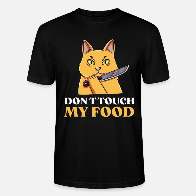 Katze Futter Essen Geschenk - Stanley/Stella Unisex Bio-T-Shirt CRAFTER - Schwarz