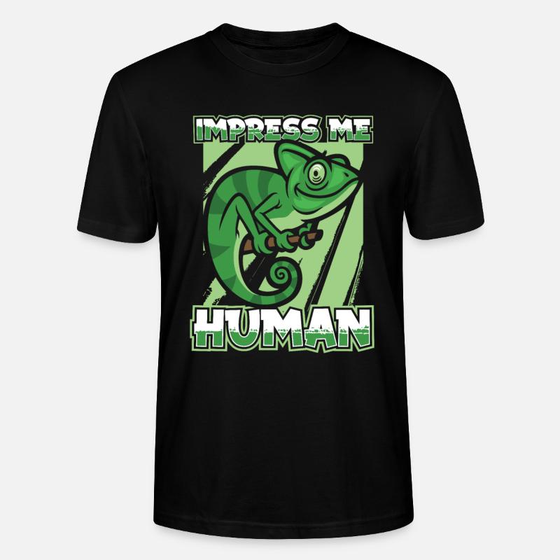 Chameleon Chamäleon - Stanley/Stella Unisex Bio-T-Shirt CRAFTER - Schwarz