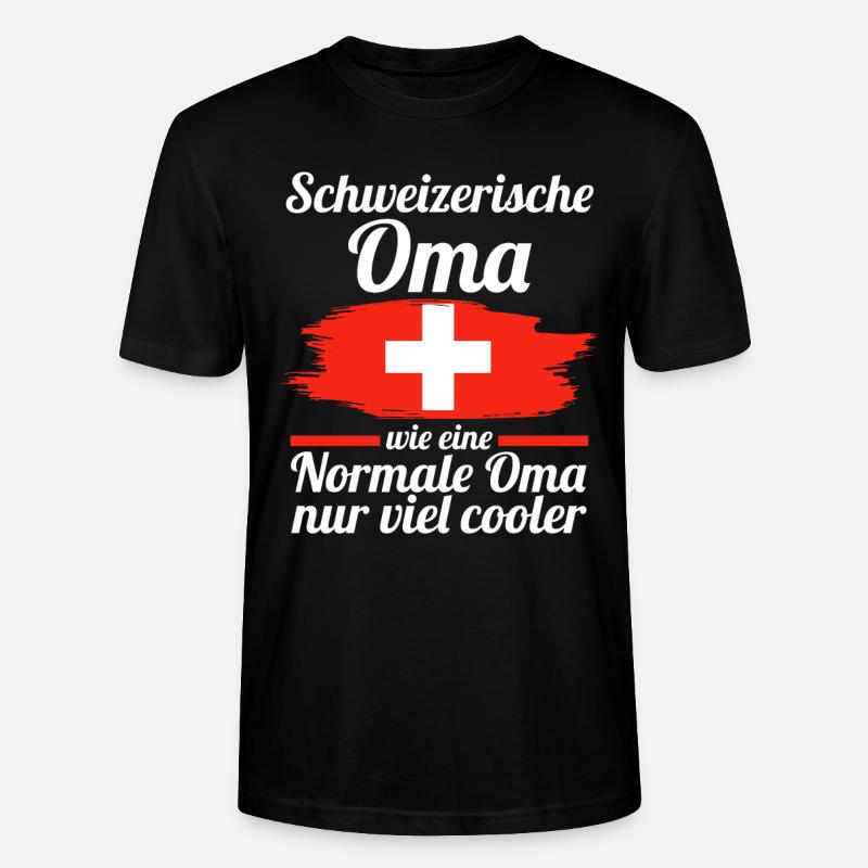 Schweizerin Schweizer Oma Schweiz - Stanley/Stella Unisex Bio-T-Shirt CRAFTER - Schwarz