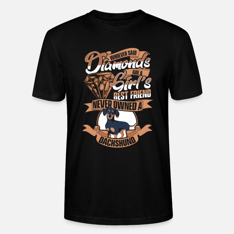 Deutscher Schäferhund Hund - Stanley/Stella Unisex Bio-T-Shirt CRAFTER - Schwarz