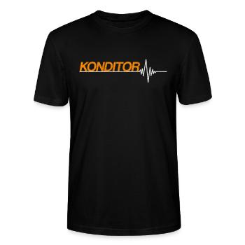 Konditor - Stanley/Stella Unisex Bio-T-Shirt CRAFTER - Schwarz - Vorne - Alina (178cm) & Michal (187cm)