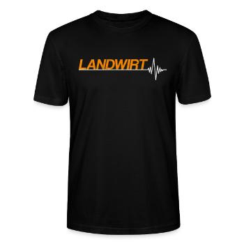 Landwirt - Stanley/Stella Unisex Bio-T-Shirt CRAFTER - Schwarz - Vorne - Alina (178cm) & Michal (187cm)