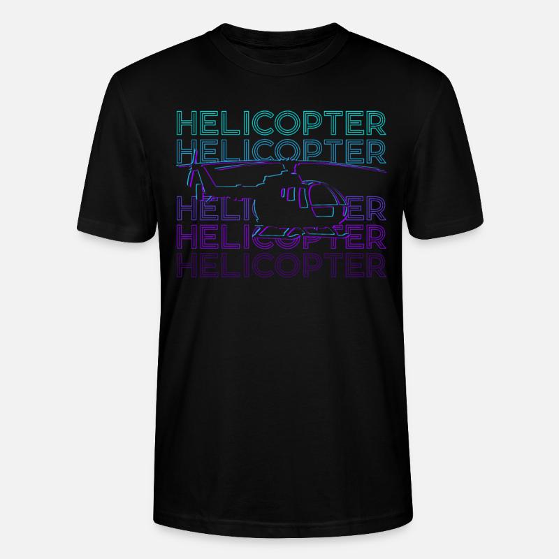 Pilote d’hélicoptère Chopper Copter Retro - T-shirt bio CRAFTER Stanley Stella Unisexe - noir
