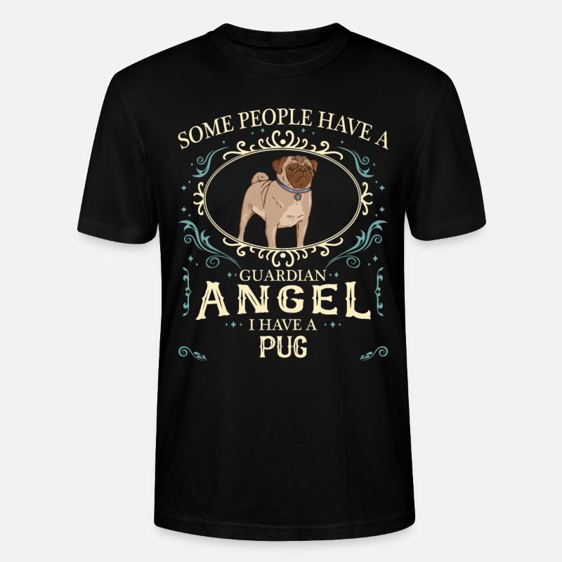 Mops Möpse Hund - Stanley/Stella Unisex Bio-T-Shirt CRAFTER - Schwarz